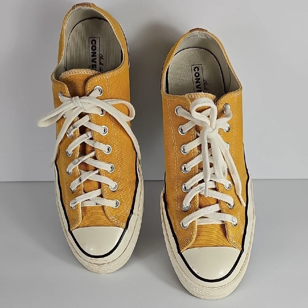 Converse Yellow Canvas Shoes with White Accents - Picture 6 of 10